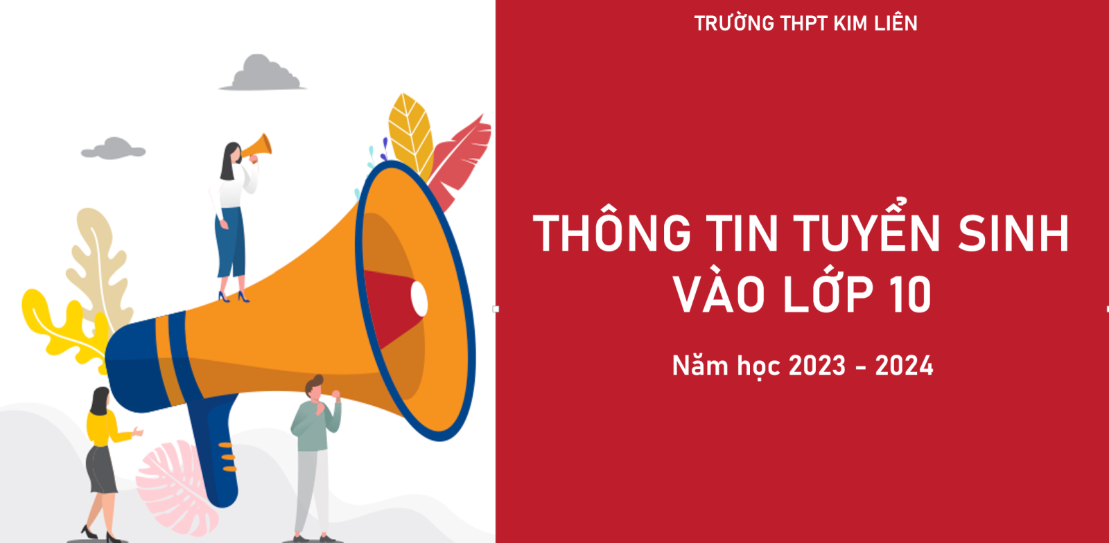 Thông tin tuyển sinh vào lớp 10 năm học 2023 - 2024